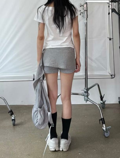 SP022 Wrap Shorts - Gray | Black