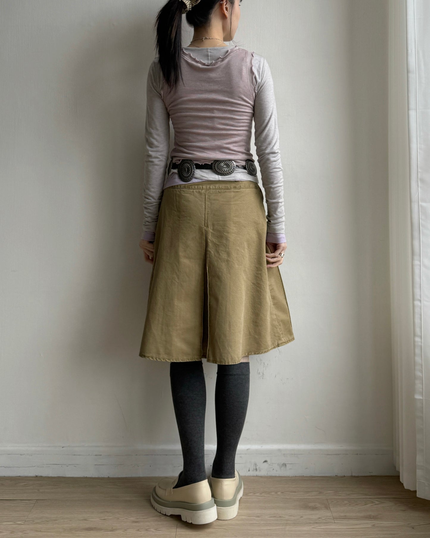 SK214 Pleated skirt - White | Navy | Beige