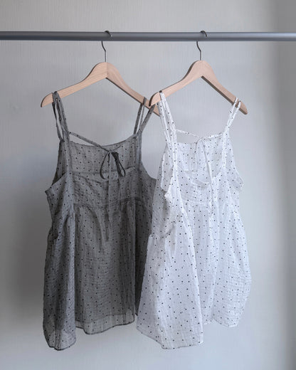 VT257 DotDot Vest - White | Charcoal