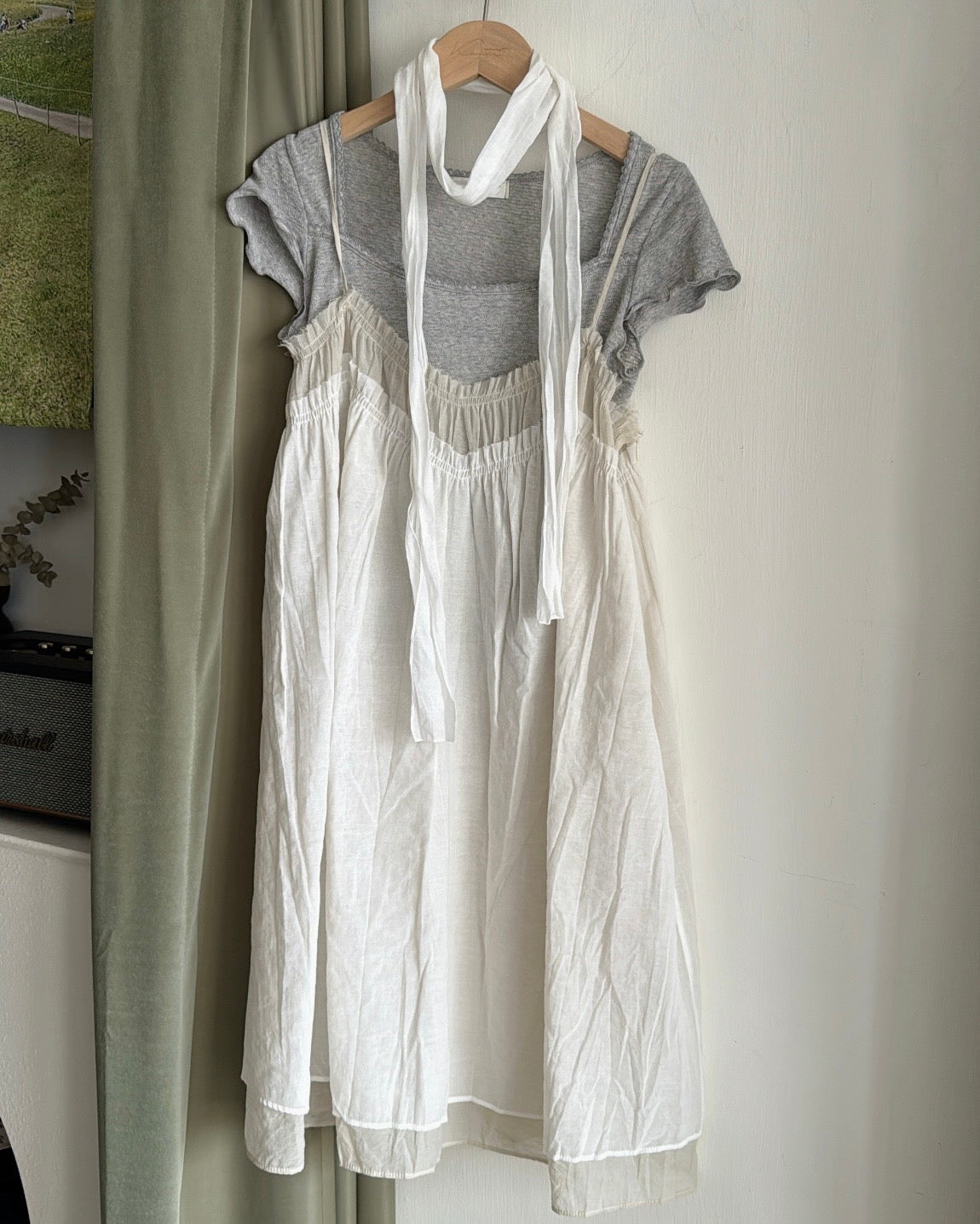 DS293 Minimalist Layered OPS - Ivory | Gray