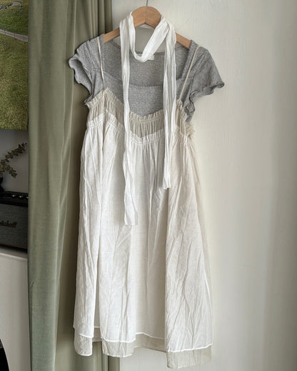 DS293 Minimalist Layered OPS - Ivory | Gray