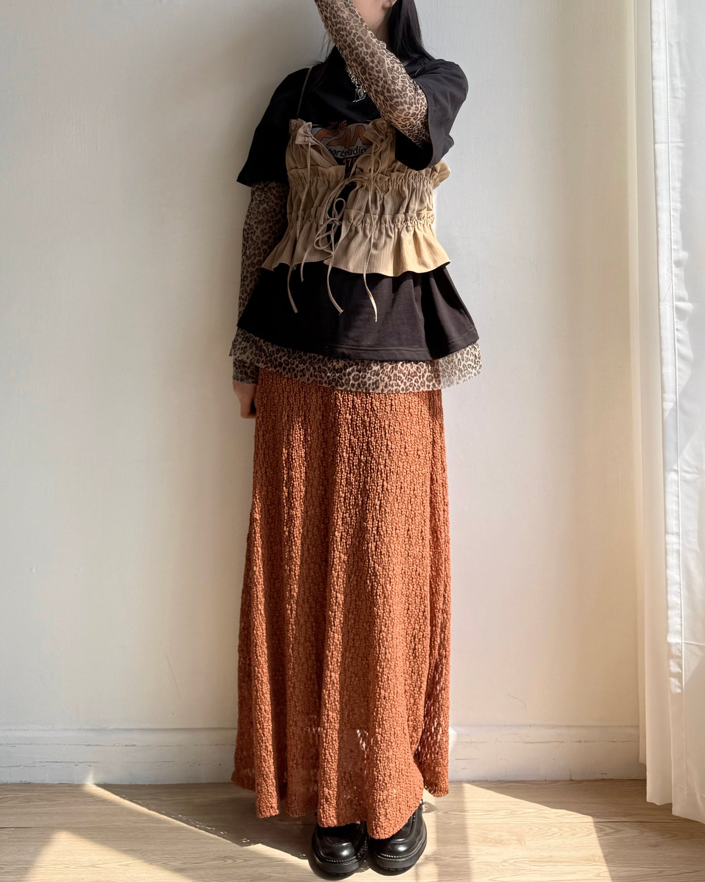 TP552 Layered TEE - Black | White