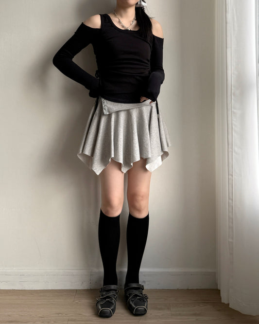 TP564 Basic Off-shoulder Top - White | Black