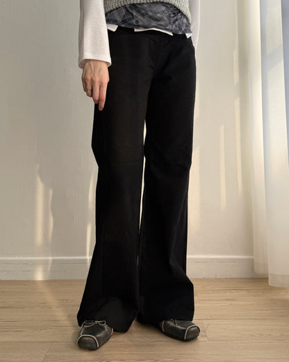 PT078 Flared Pants - Khaki | Black