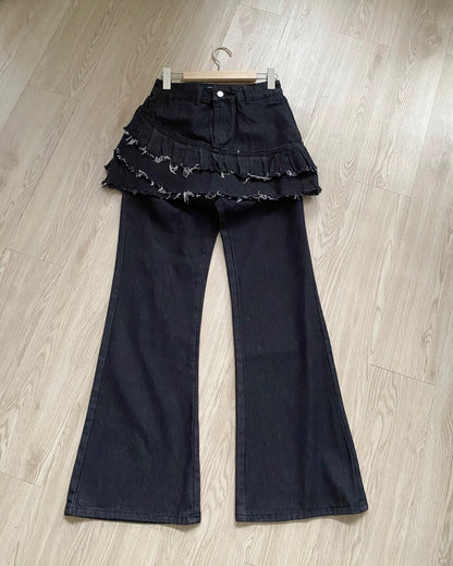 現貨 JN057 Bootcut Jeans - Black