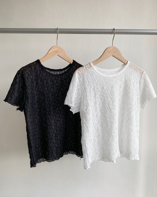 TP514 Lace Top - White | Black
