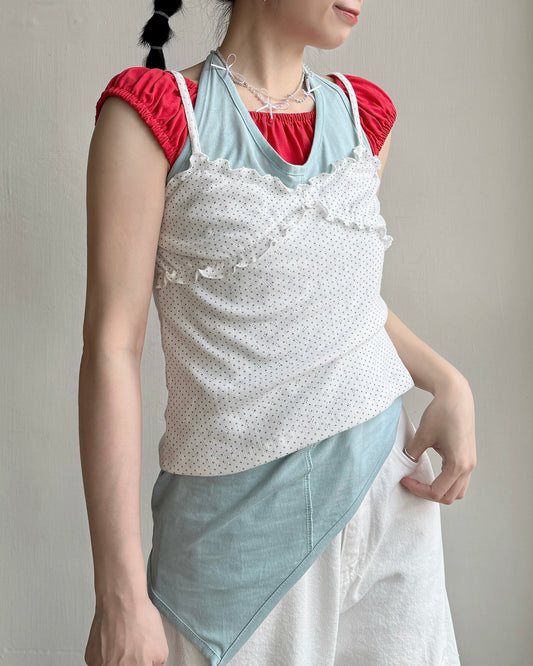 VT284 DotDot Vest - White | Gray