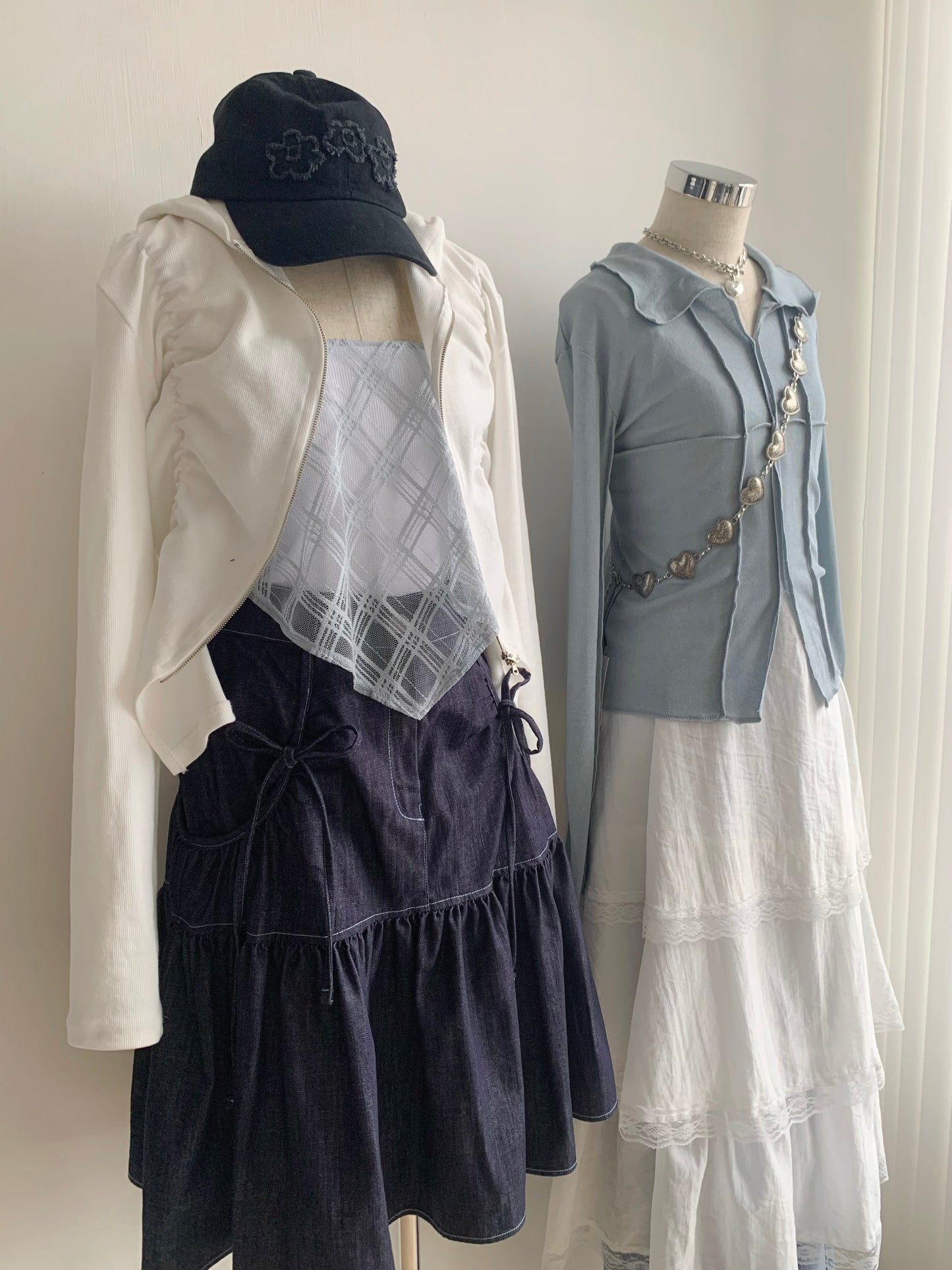 SK184 Denim Skirt - Navy