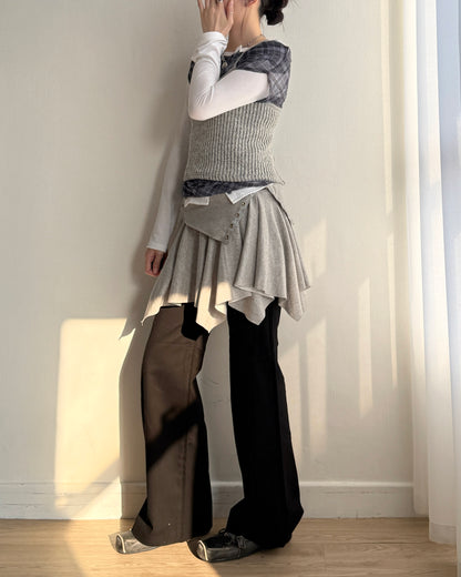 TP569 Folding 2way Skirt / Top - Gray | Black