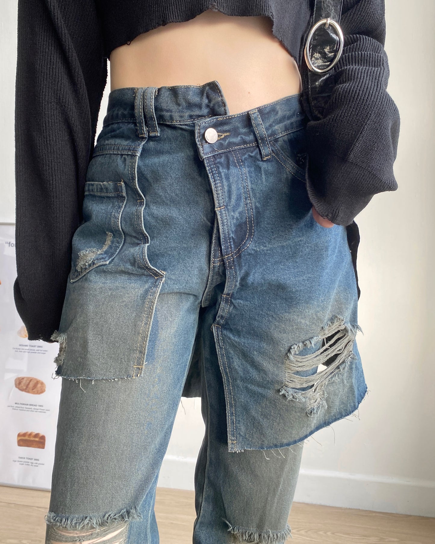 現貨 JN053 Bootcut Jeans - Navy