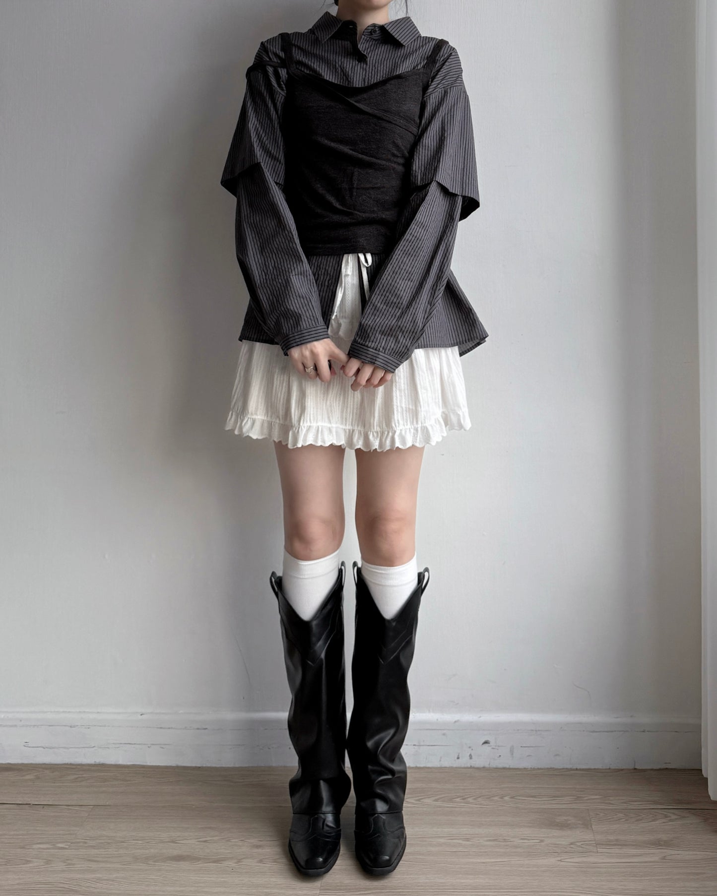 VT265 Asymmetric Vest - Brown | Dark Gray