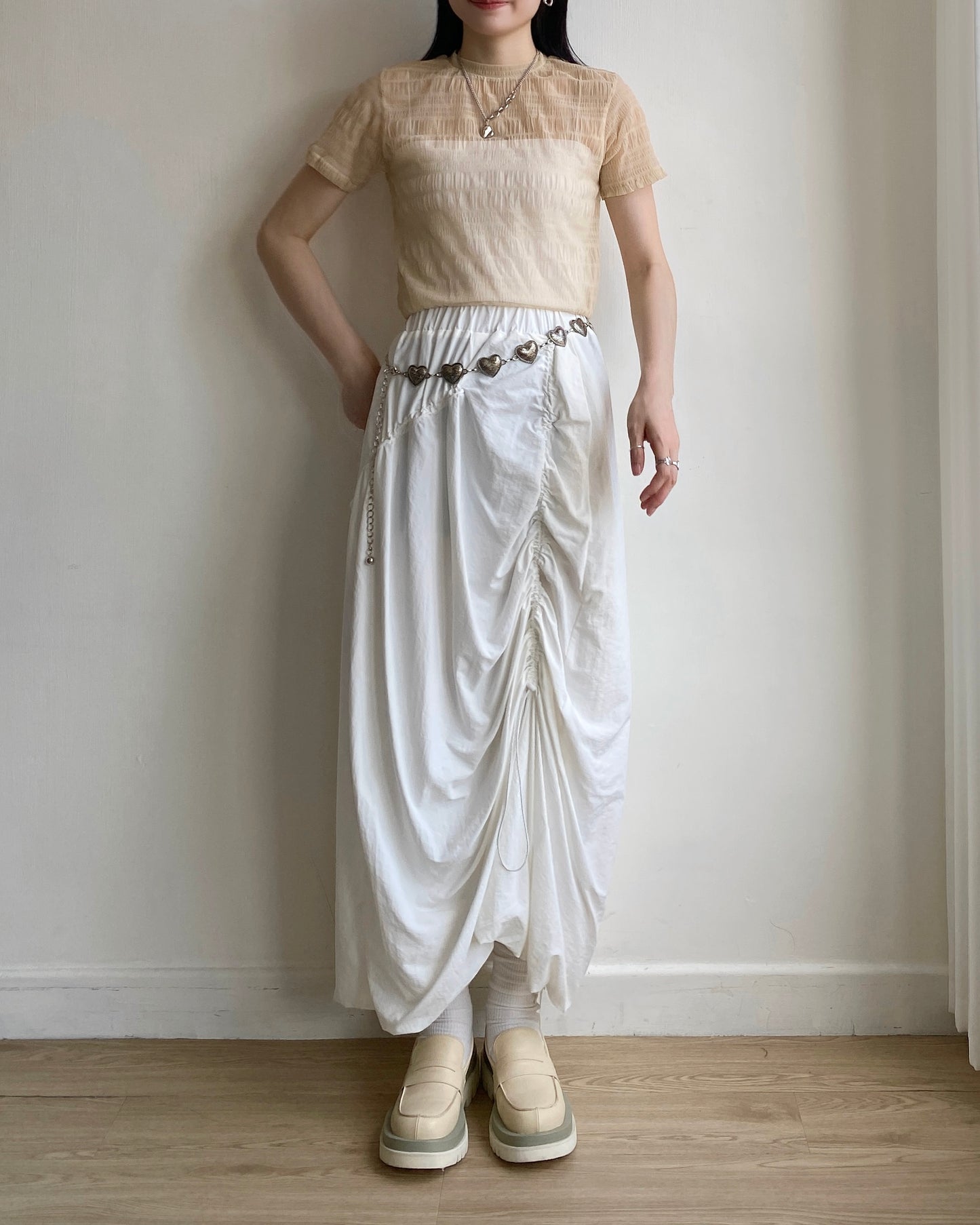 TP516 Sheer Top - White | Beige | Black