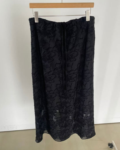 SK230 Textured Maxi Skirt - Beige | Charcoal | Black