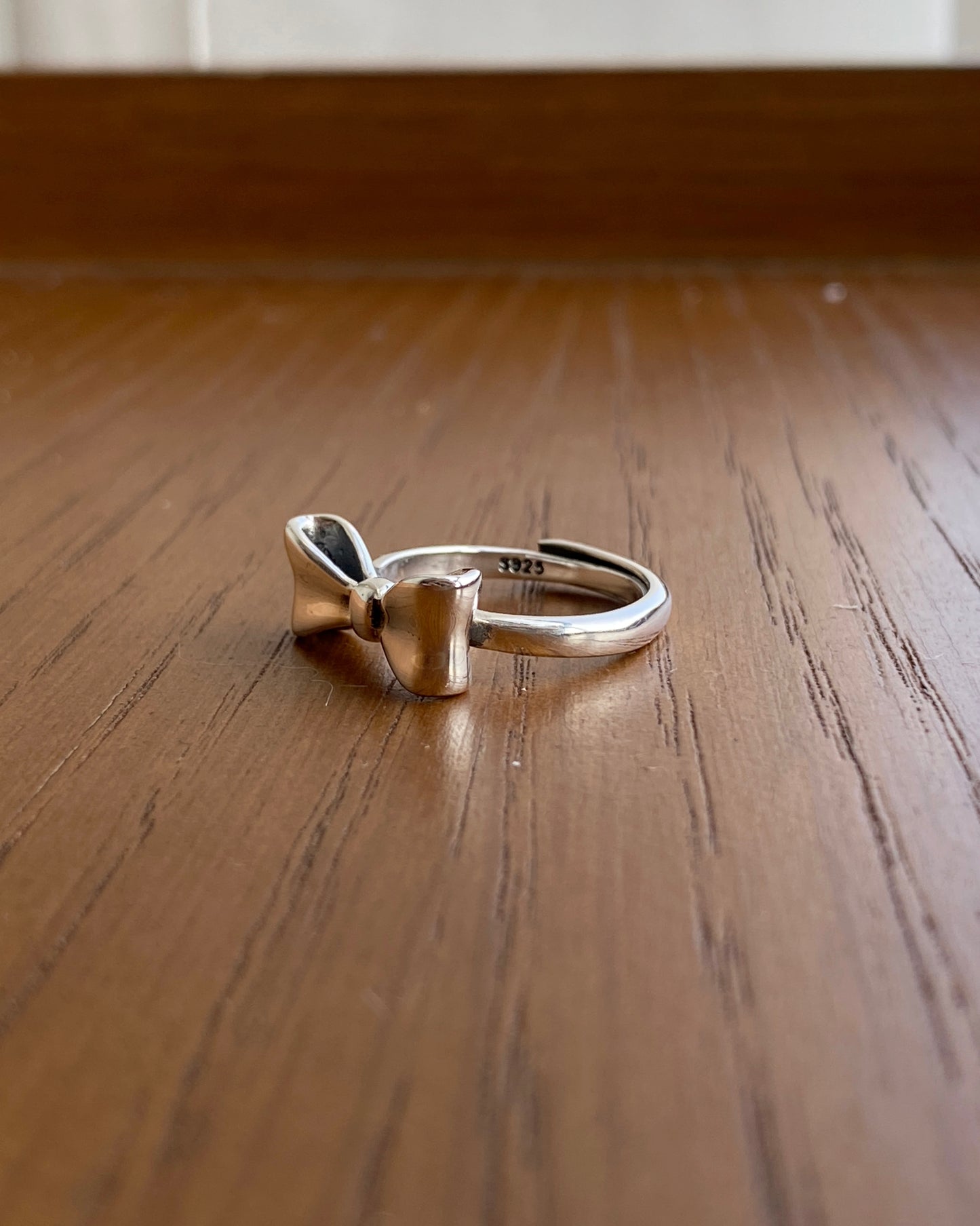 KA318 S925 🎀 Ribbon Ring