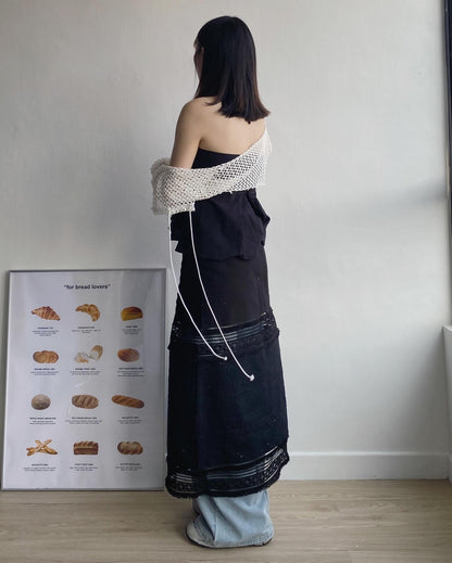 現貨 SK171 Button Lace Skirt - White | Black