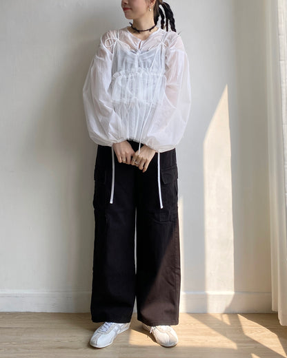 現貨 PT070 Cargo Pants - Ivory | Black