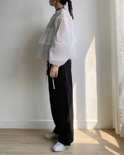 現貨 PT070 Cargo Pants - Ivory | Black