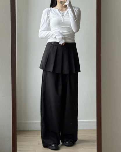 PT080 Wrap Pants - Khaki | Black