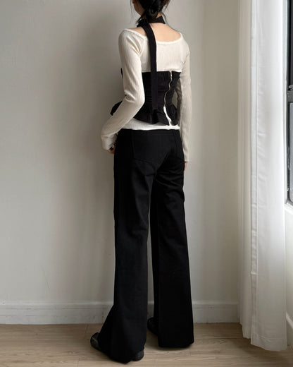 TP567 Corduroy Muffler Top - Mocha | Black