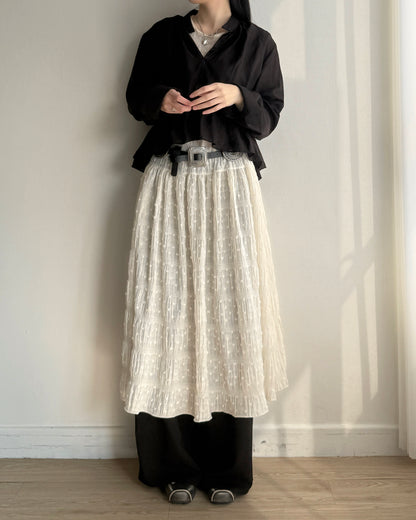 (🧨7-11/2限定優惠) TP568 Ruffle Blouse - White | Khaki | Black