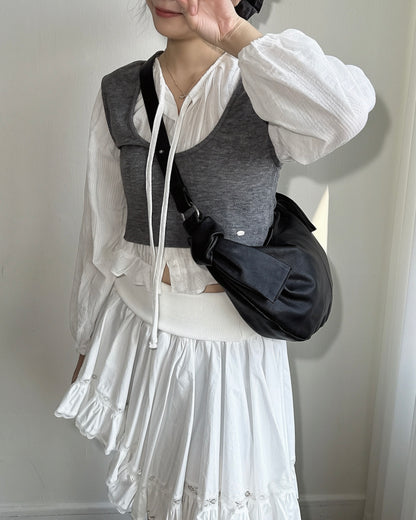 早鳥限定優惠🥨 BG034 Side-Knotted Lambskin Hobod