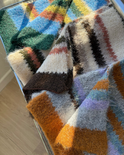 KA377 Wool Striped Muffler - 3colour