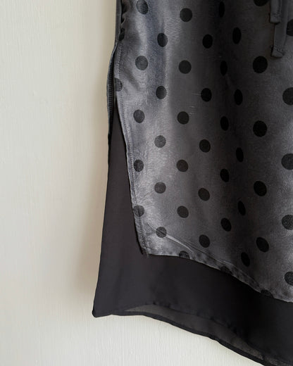 SK219 DotDot Skirt - Skyblue | Charcoal