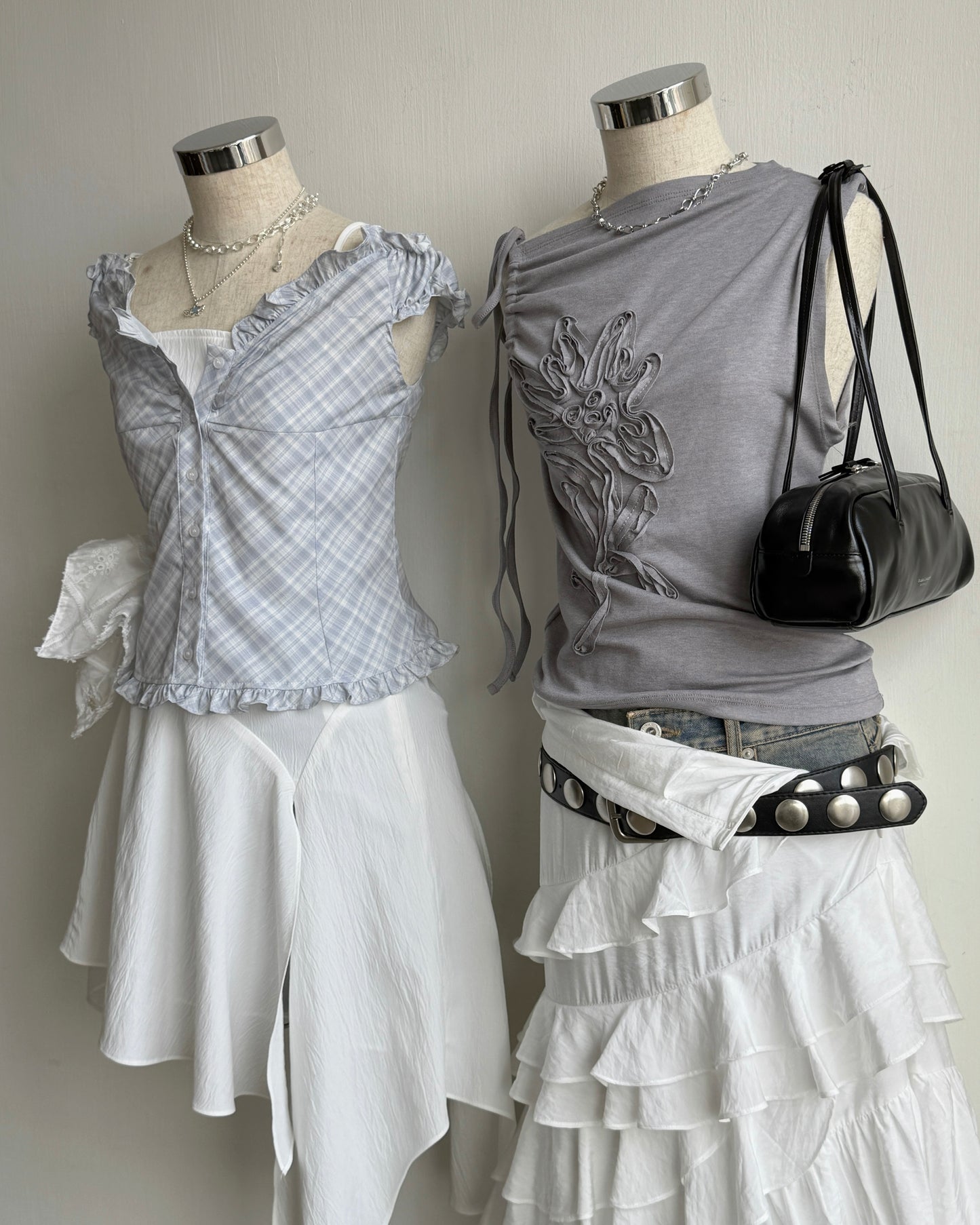 VT288 FaFa Layer Vest - White | Beige | Gray