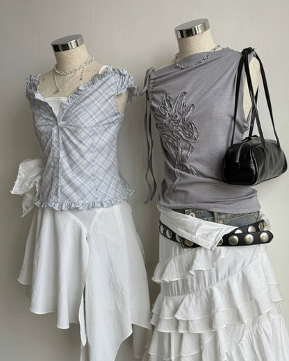VT288 FaFa Layer Vest - White | Beige | Gray
