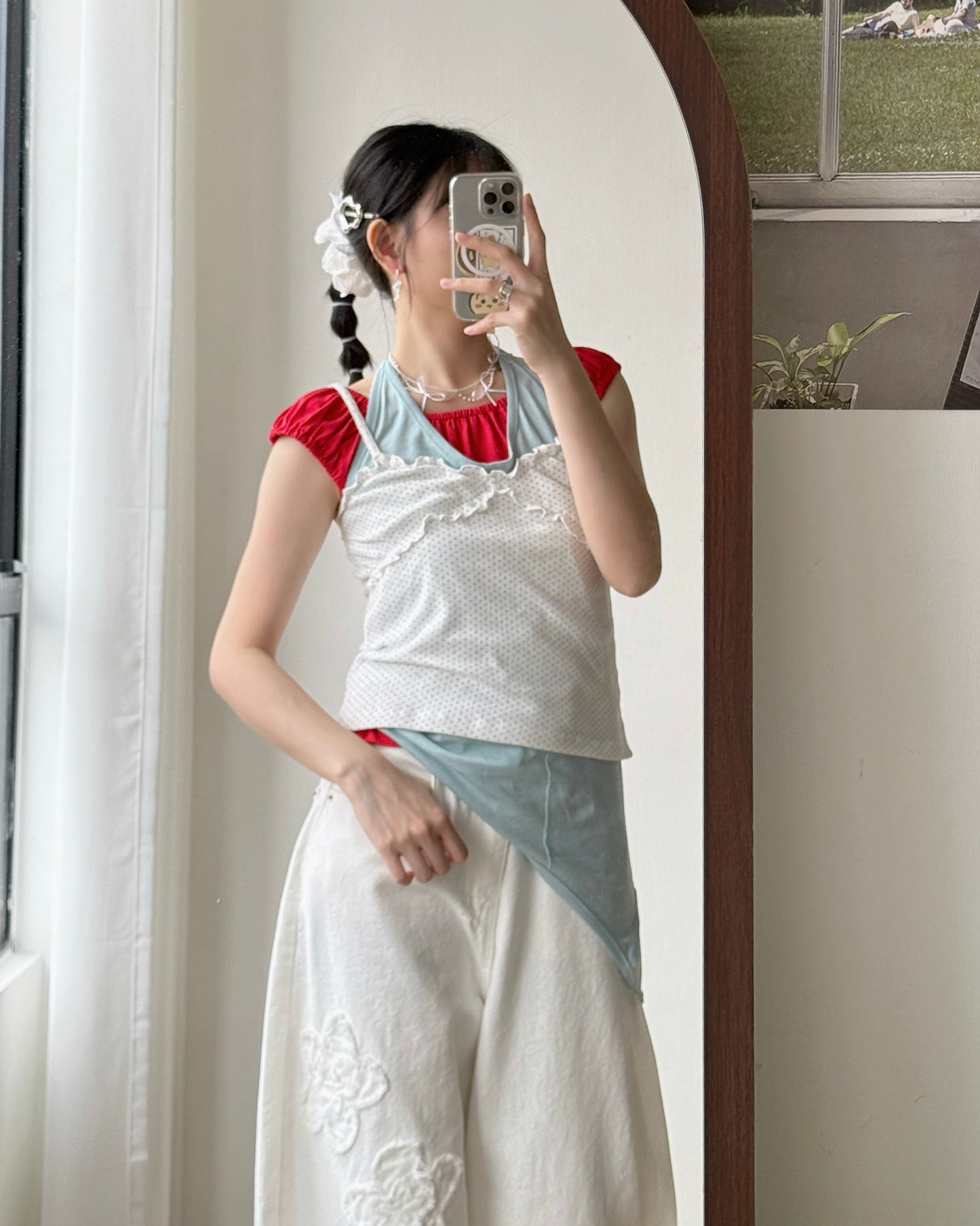 VT284 DotDot Vest - White | Gray