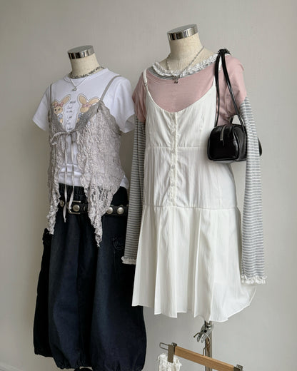 TP582 Rabbit TEE - White | Gray