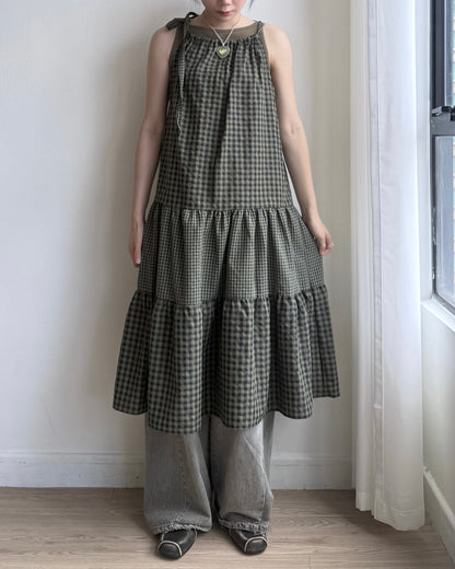 DS281 Check Halter OPS - Charcoal | Khaki
