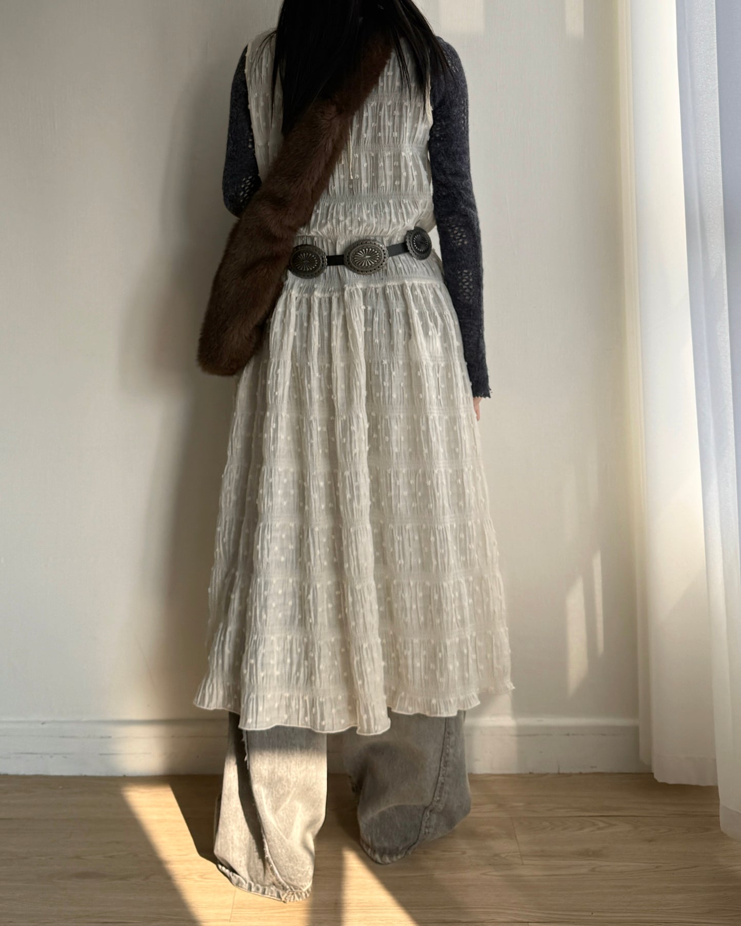 (🧨7-11/2限定優惠) DS287 DotDot Layer OPS - Ivory | Black