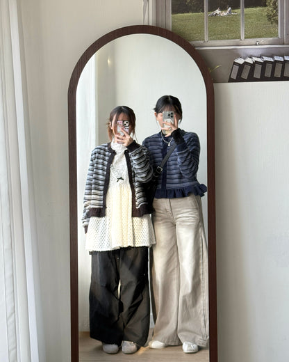 現貨 CD055 Heat Frill Cardigan - Navy | Black