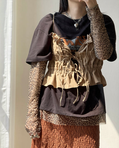 TP552 Layered TEE - Black | White