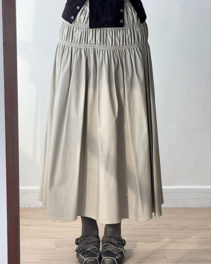 SK212 Maren Skirt - Beige | Charcoal