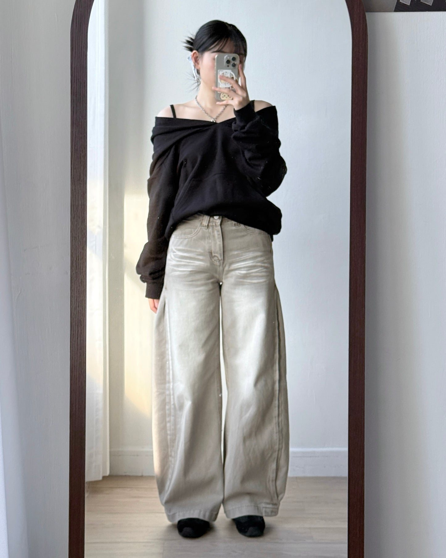 TP553 Shoulder Hoodie - Gray | Black