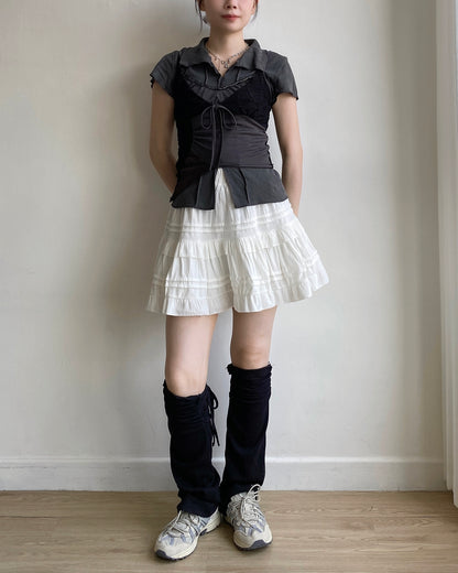 TP517 V-Neck Top - Pink | Charcoal