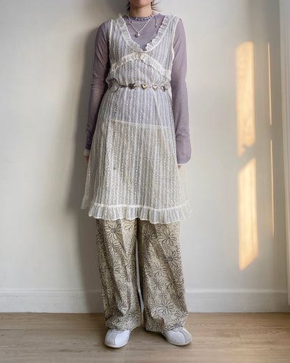 PT068 FaFa Pants - Ivory | Navy