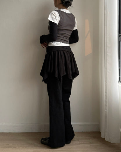 VT274 Ribbed String Vest - White | Dark Gray | Black