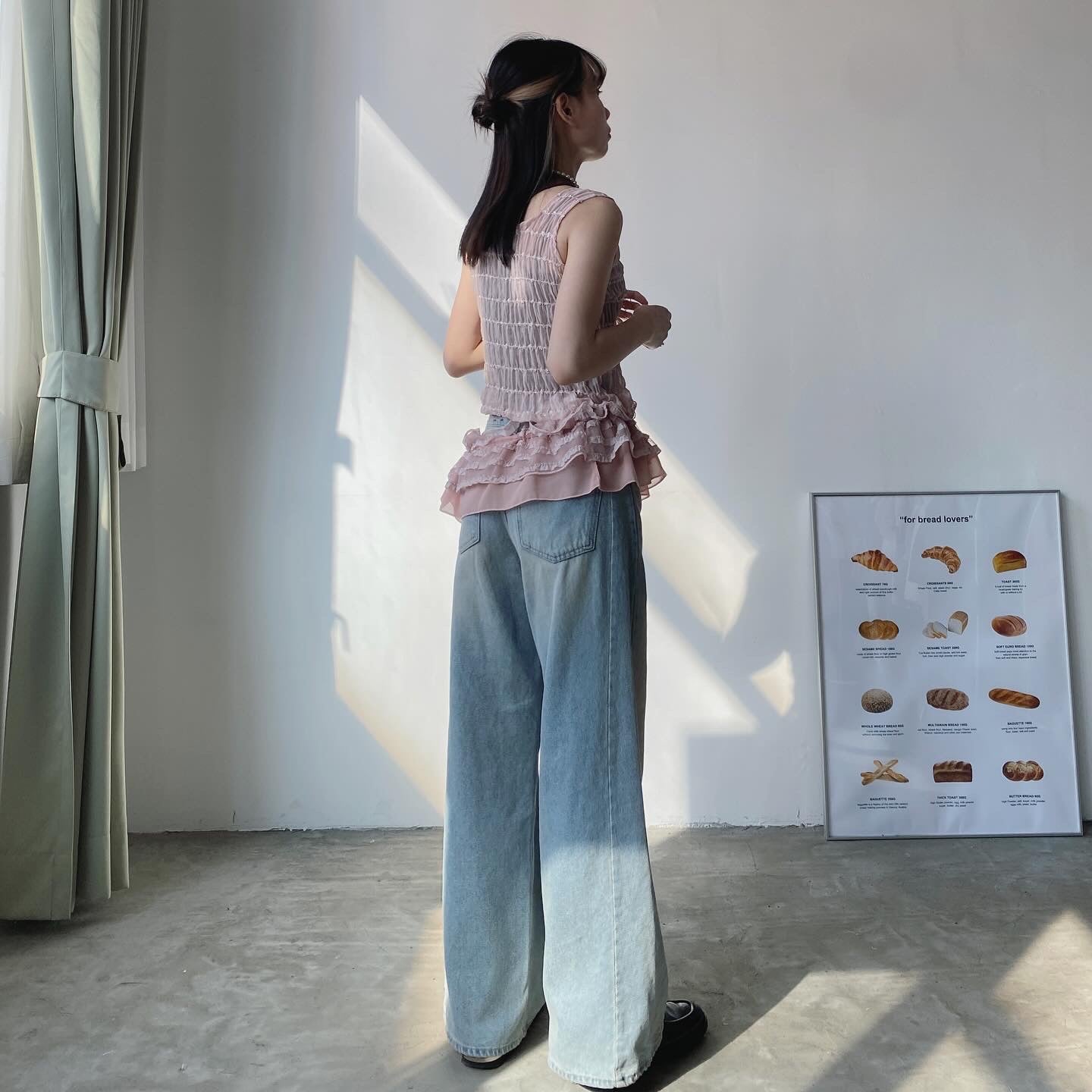 現貨 VT166 Smocked Ribbon Vest - Pink | Ivory