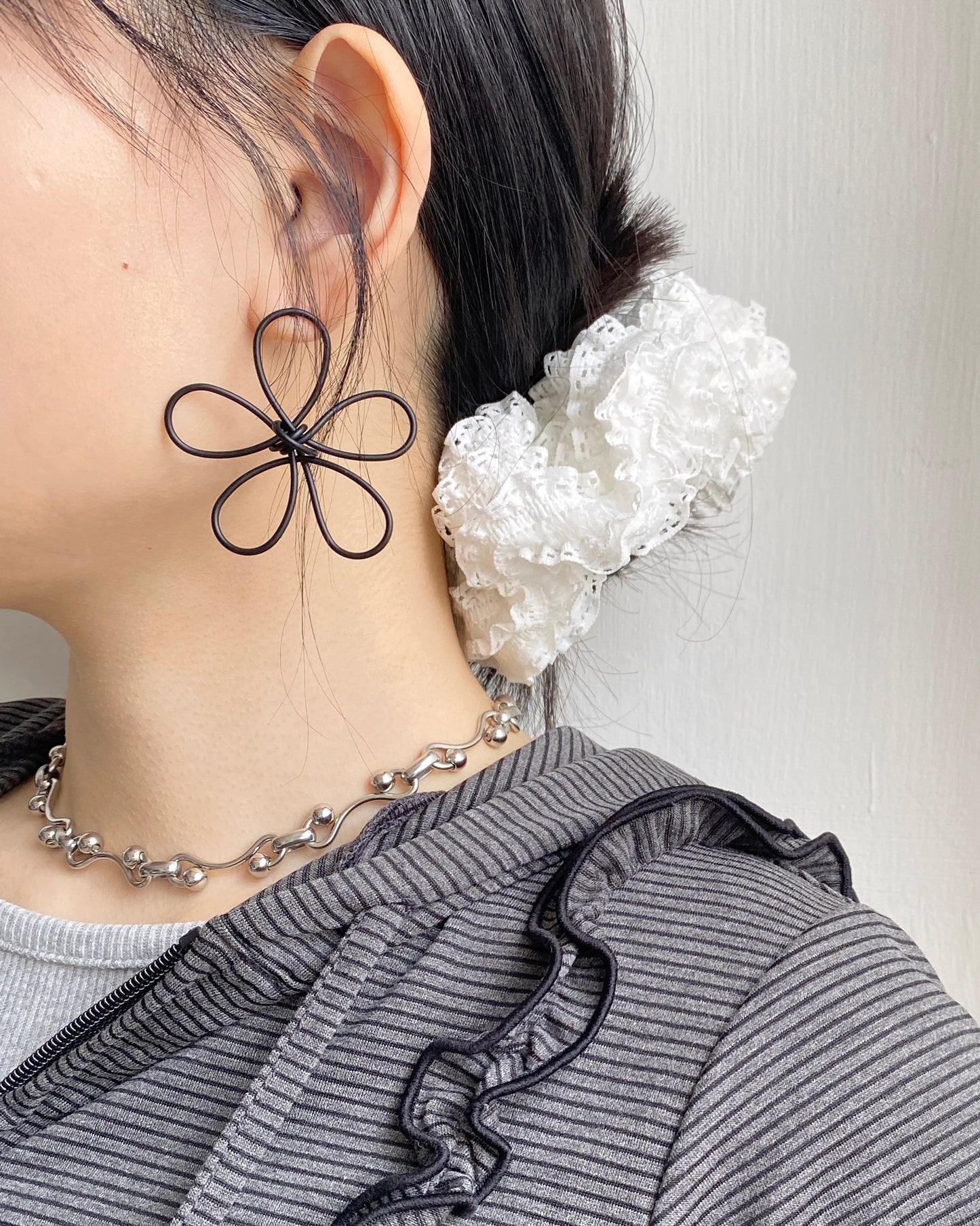 (🥨買2送1) KA333 Lace Hair Accessories - White