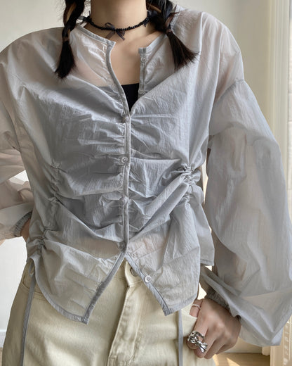 JK036 Lightweight Jacket - White | Khaki