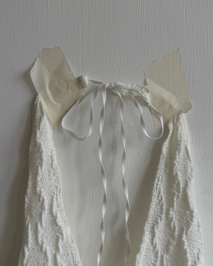 VT296 Half Halter Blouse - Ivory | Black