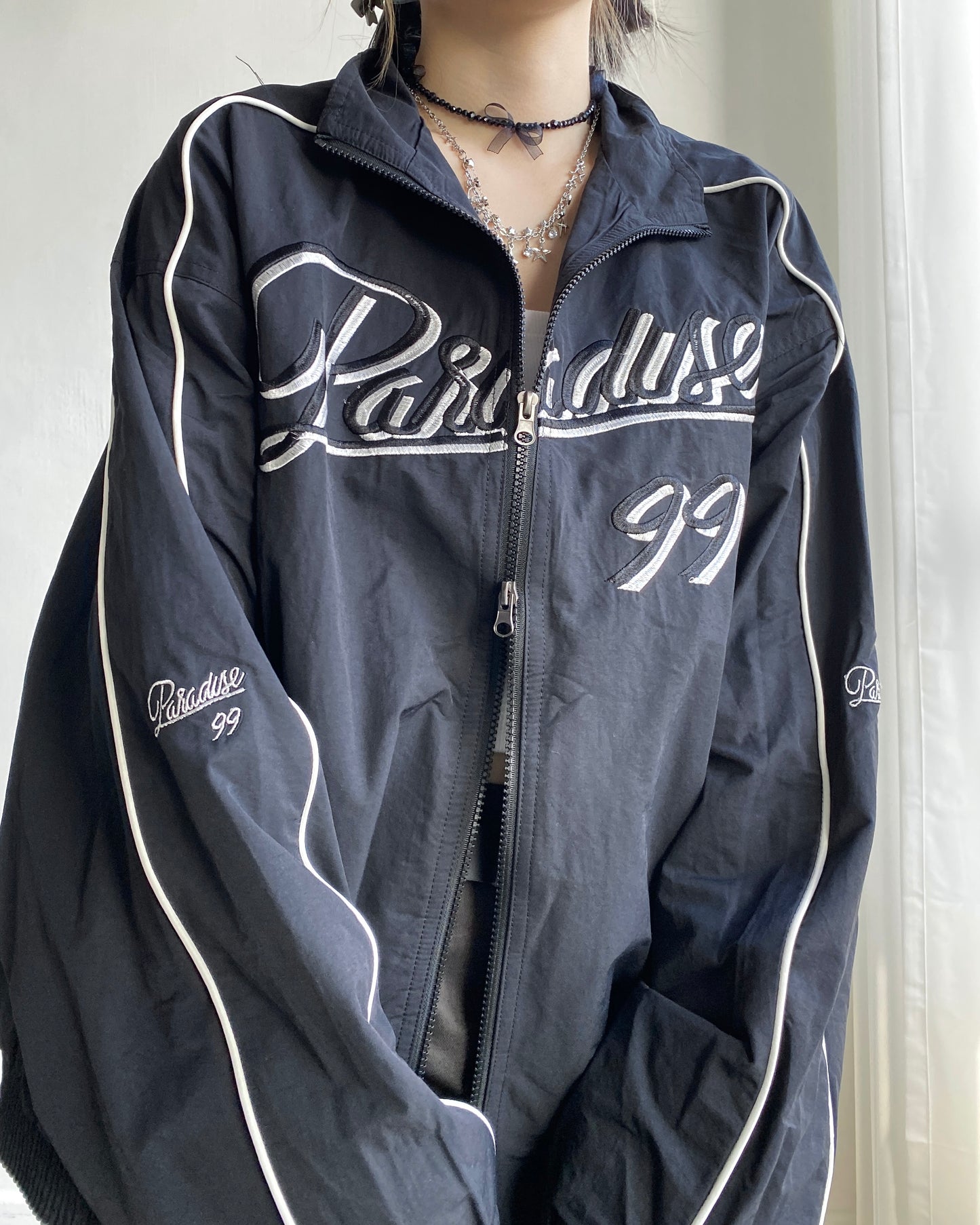 JK037 Oversize Unisex Jacket - Gray | Black