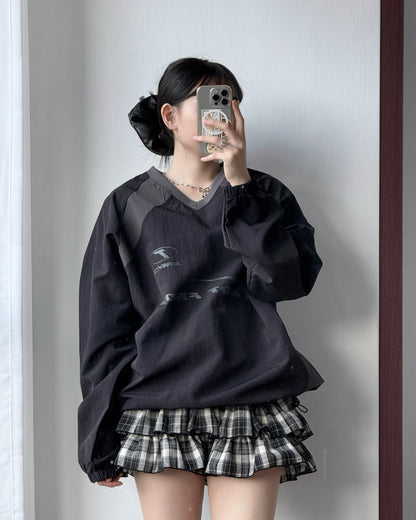 TP550 Nylon Sweatshirt - White | Black