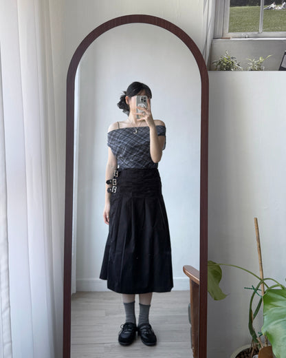 TP537 Check off-shoulder - Yellow | Black