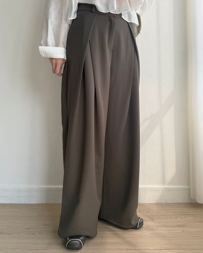 (🧨7-11/2限定優惠) PT079 Wide Pants - Khaki | Black