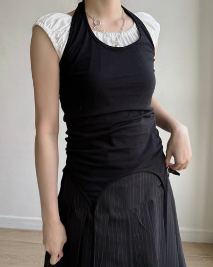 VT294 Turtleneck Halter Top - White | Gray | Black