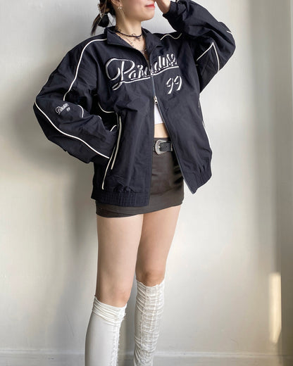JK037 Oversize Unisex Jacket - Gray | Black